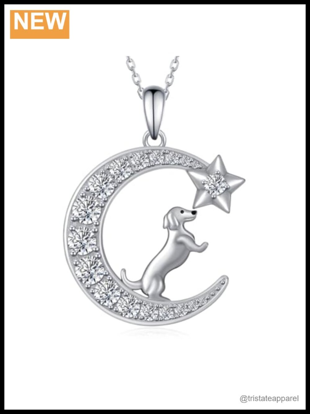 Sterling Silver Dachshund Pendant Necklace Dog Jewelry Gift for Women